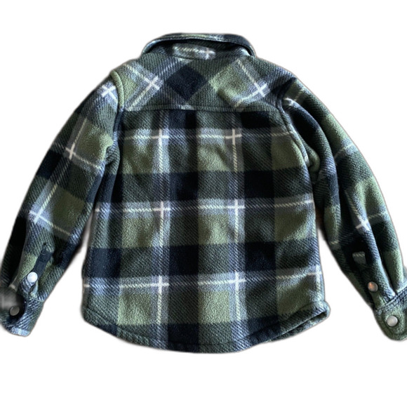 Eddie Bauer Plaid Sherling-Lined Shacket Boys' 4/5 - Picture 2 of 7